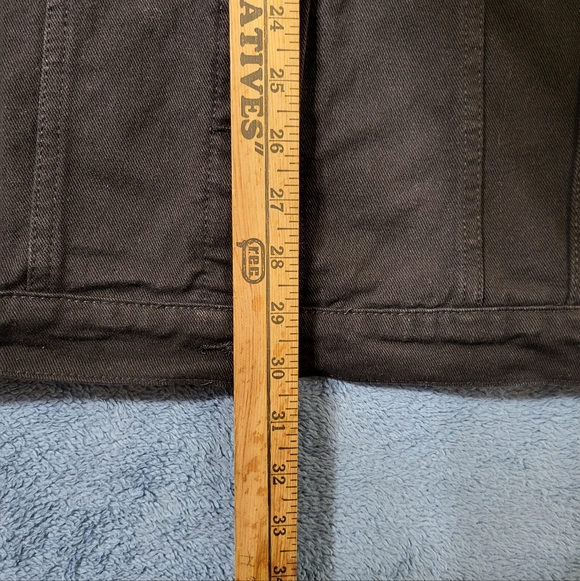 Black Jean Jacket Women's XL Silver Buttons - Picture 3 of 8